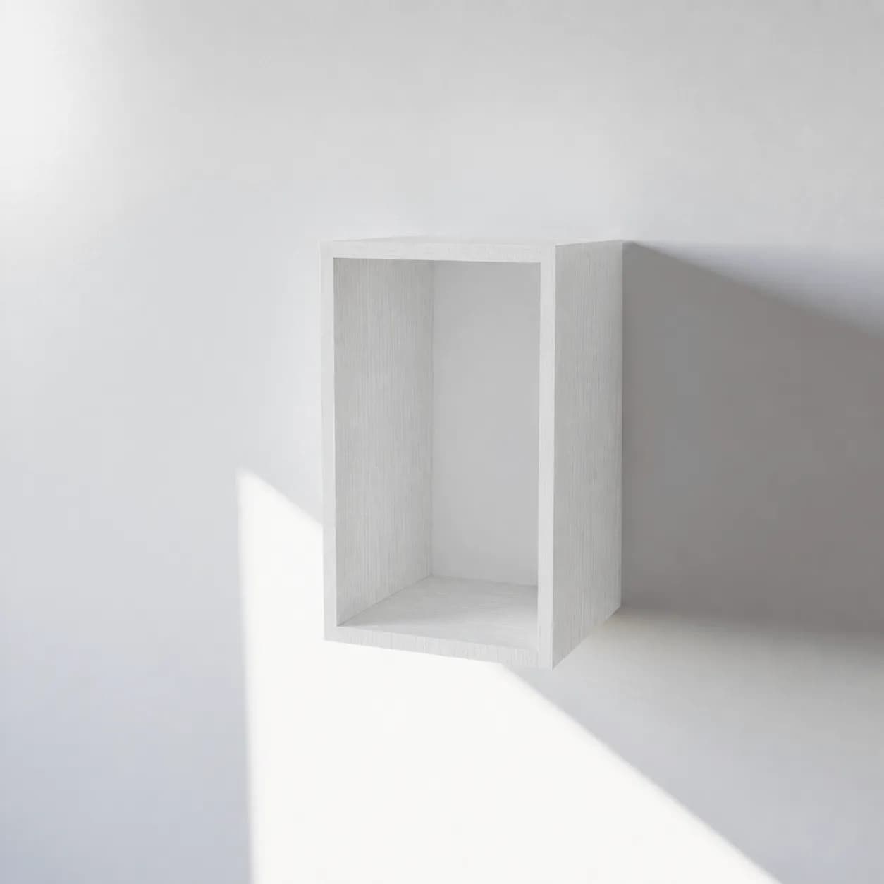 Pensile in Legno Nobilitato di Colore Bianco Frassino  con un Anta altezza 48 cm - 2
