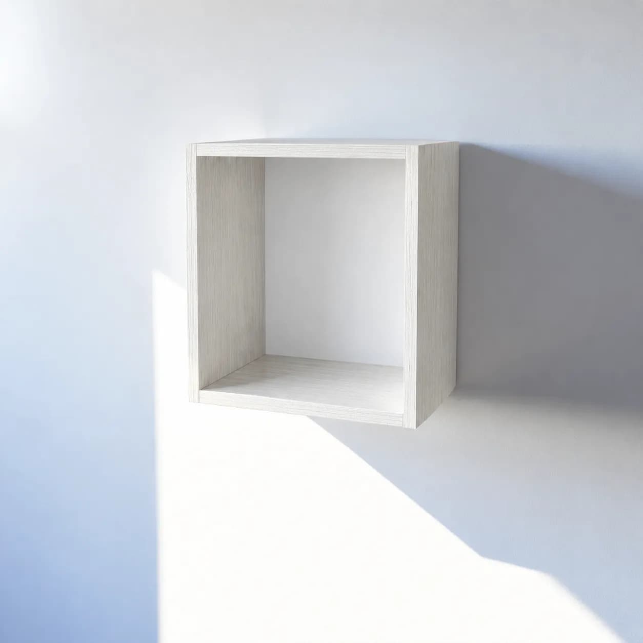 Pensile in Legno Nobilitato di Colore Bianco Frassino  con un Anta altezza 48 cm - 4