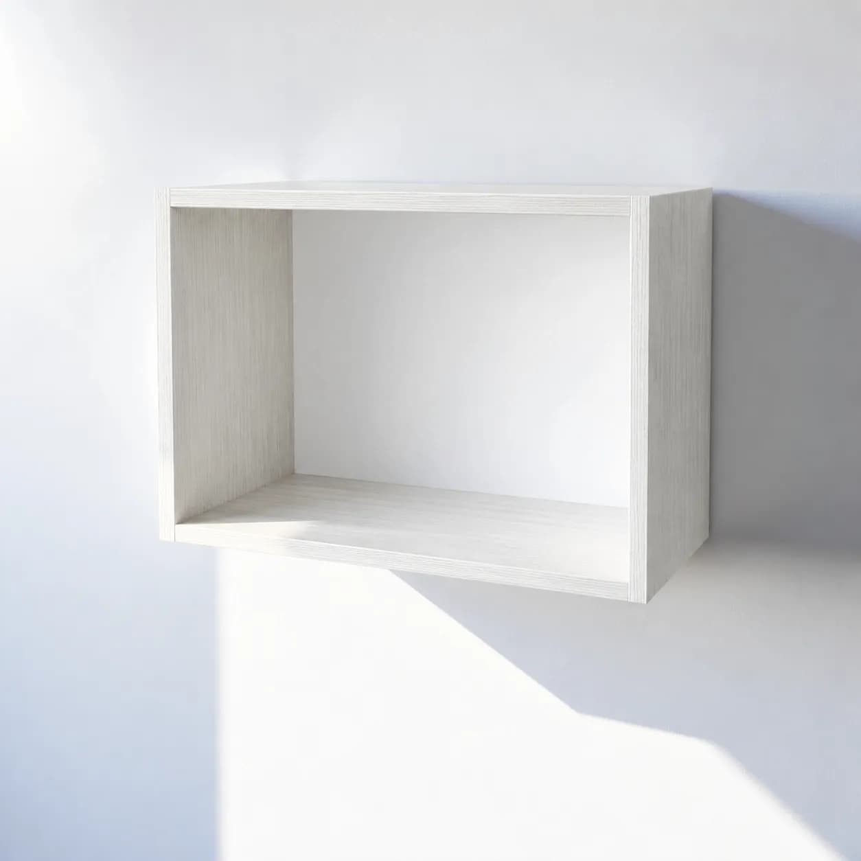 Pensile in Legno Nobilitato di Colore Bianco Frassino  con un Anta altezza 48 cm - 6