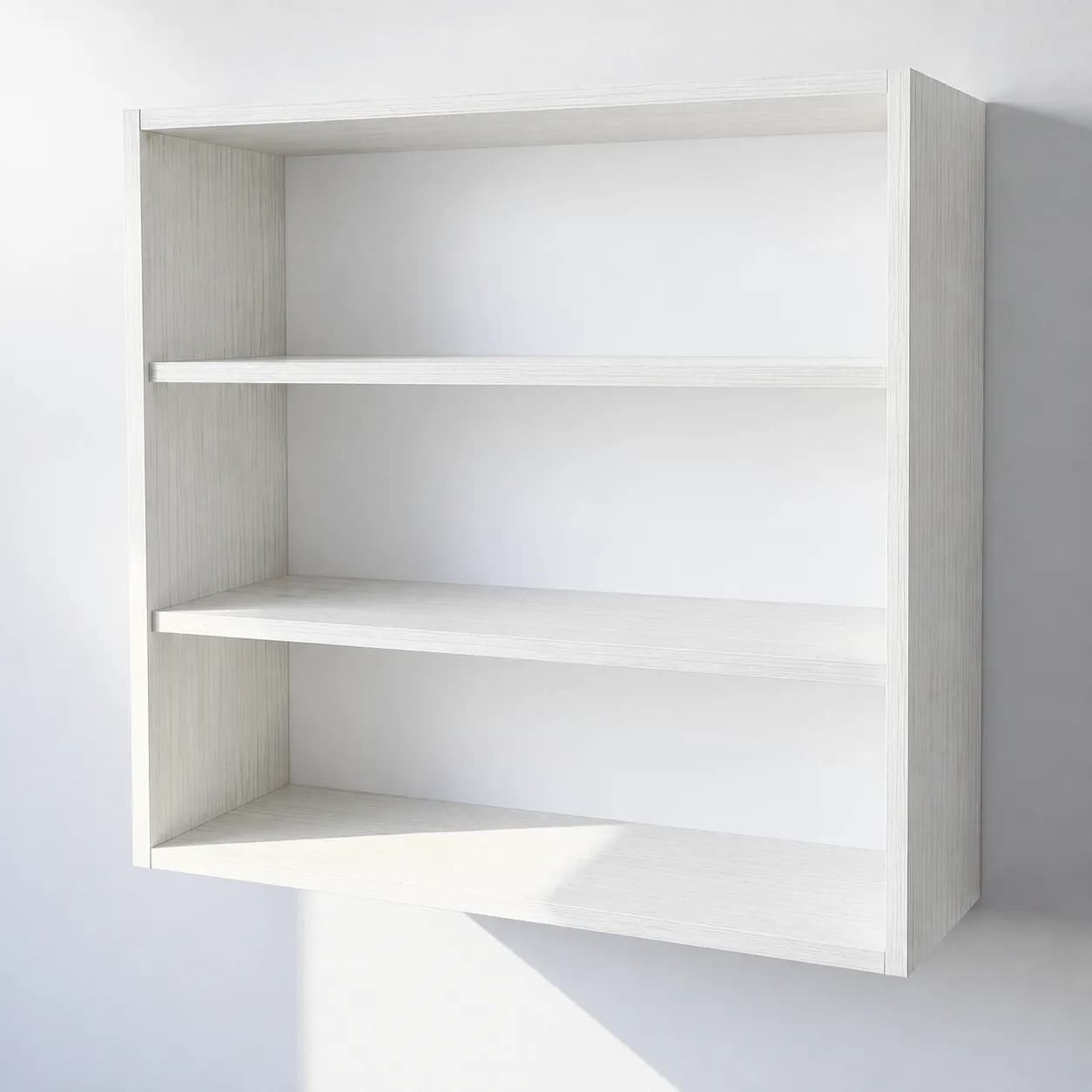 Pensile Cucina in Legno Nobilitato Bianco Frassino con Ante Altezza 90 cm - 4