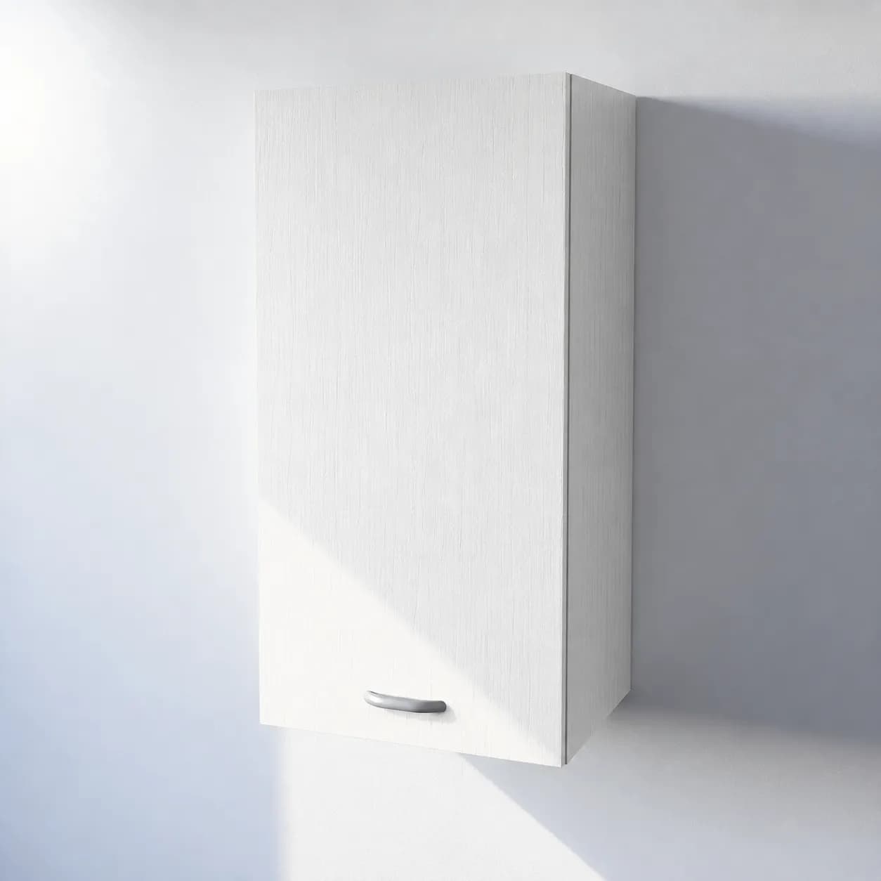 Pensile Cucina in Legno Nobilitato Bianco Frassino con 1 Anta Altezza 90 cm - 3