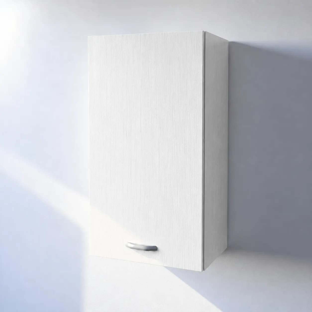 Pensile Cucina in Legno Nobilitato Bianco Frassino con 1 Anta Altezza 72 cm - 3