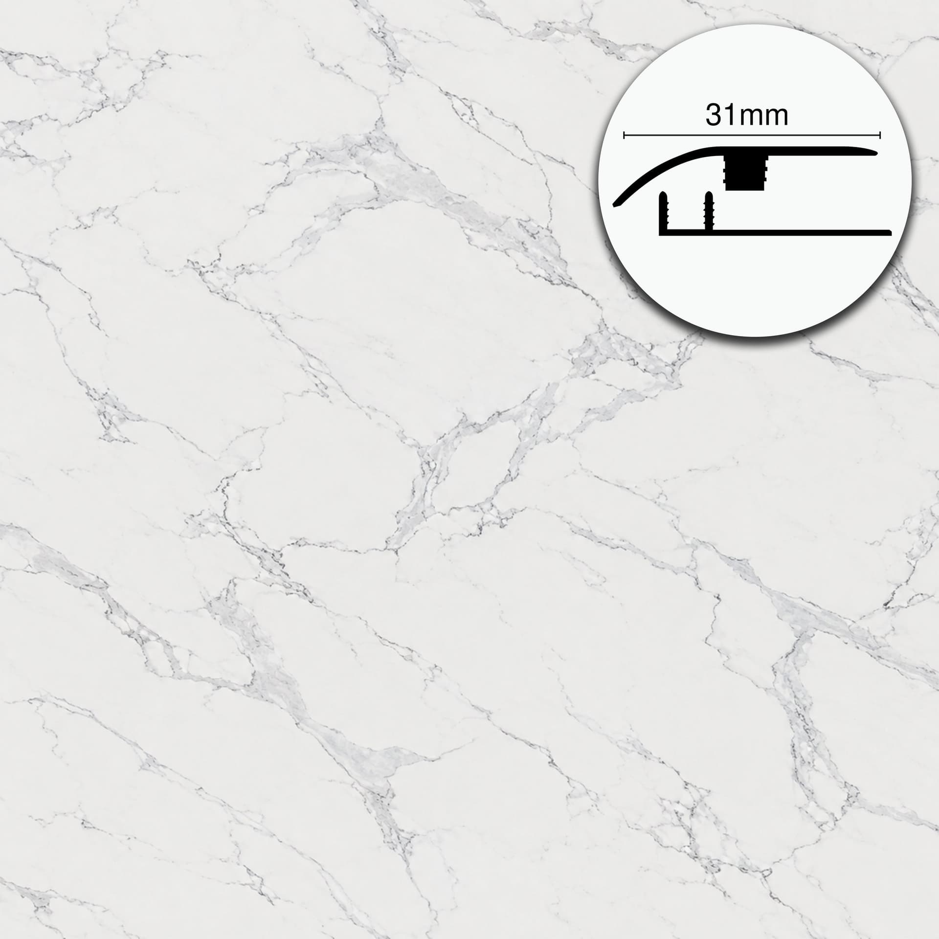 Profilo di Giunzione per Pavimenti SPC TAAC! in Alluminio Piatto o a Discesa 900 mm – Varie Colorazioni - 11