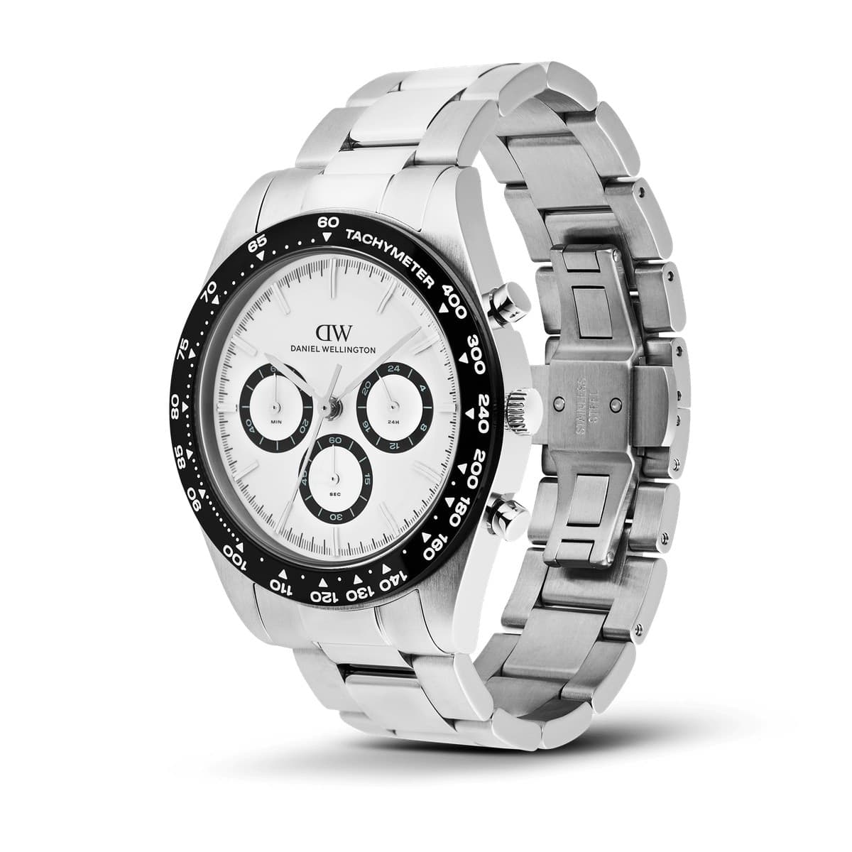 Daniel Wellington - Orologio Iconic Tachymeter 3-Link Silver - 2