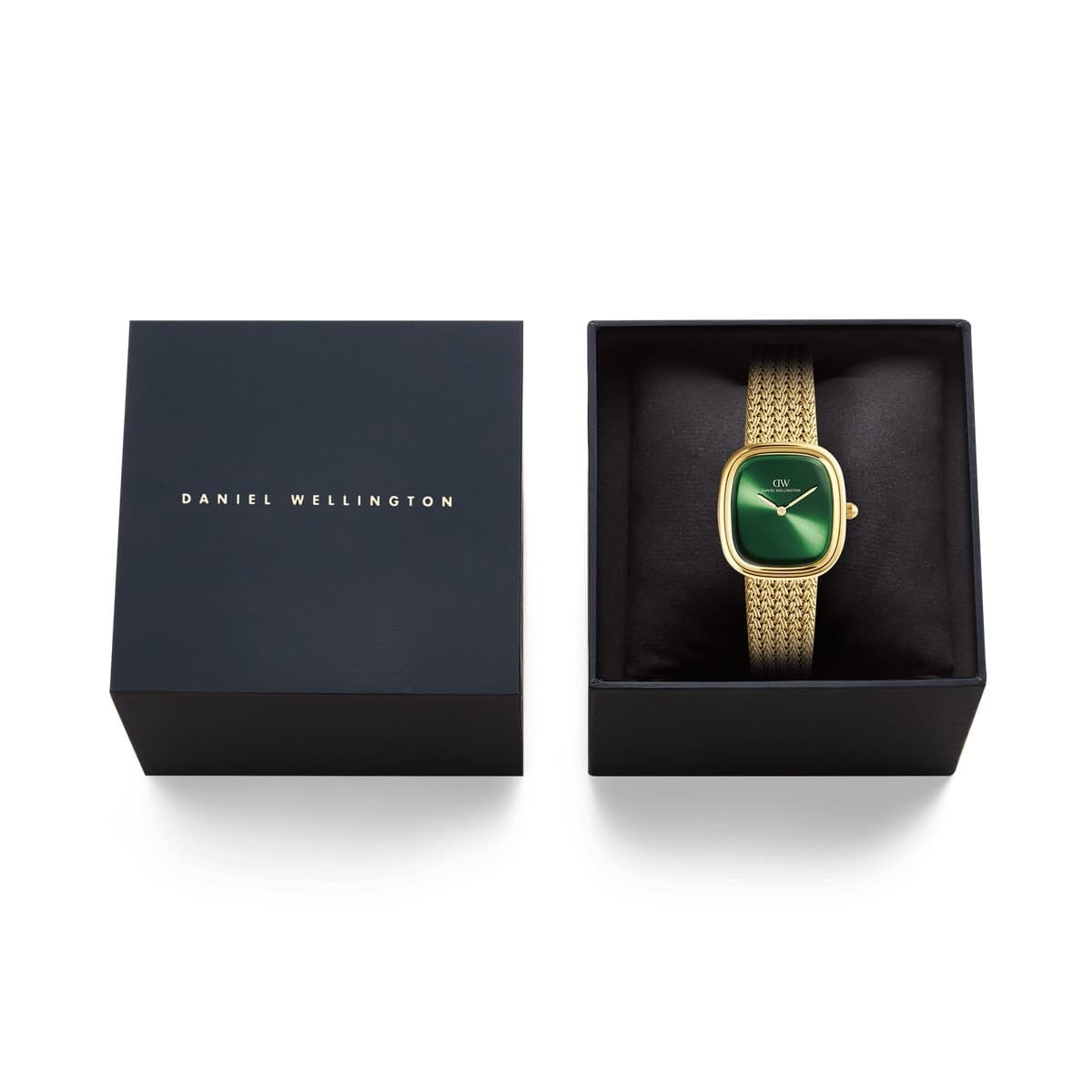 Daniel Wellington - Orologio Margot Braided Mesh Emerald Gold - 6