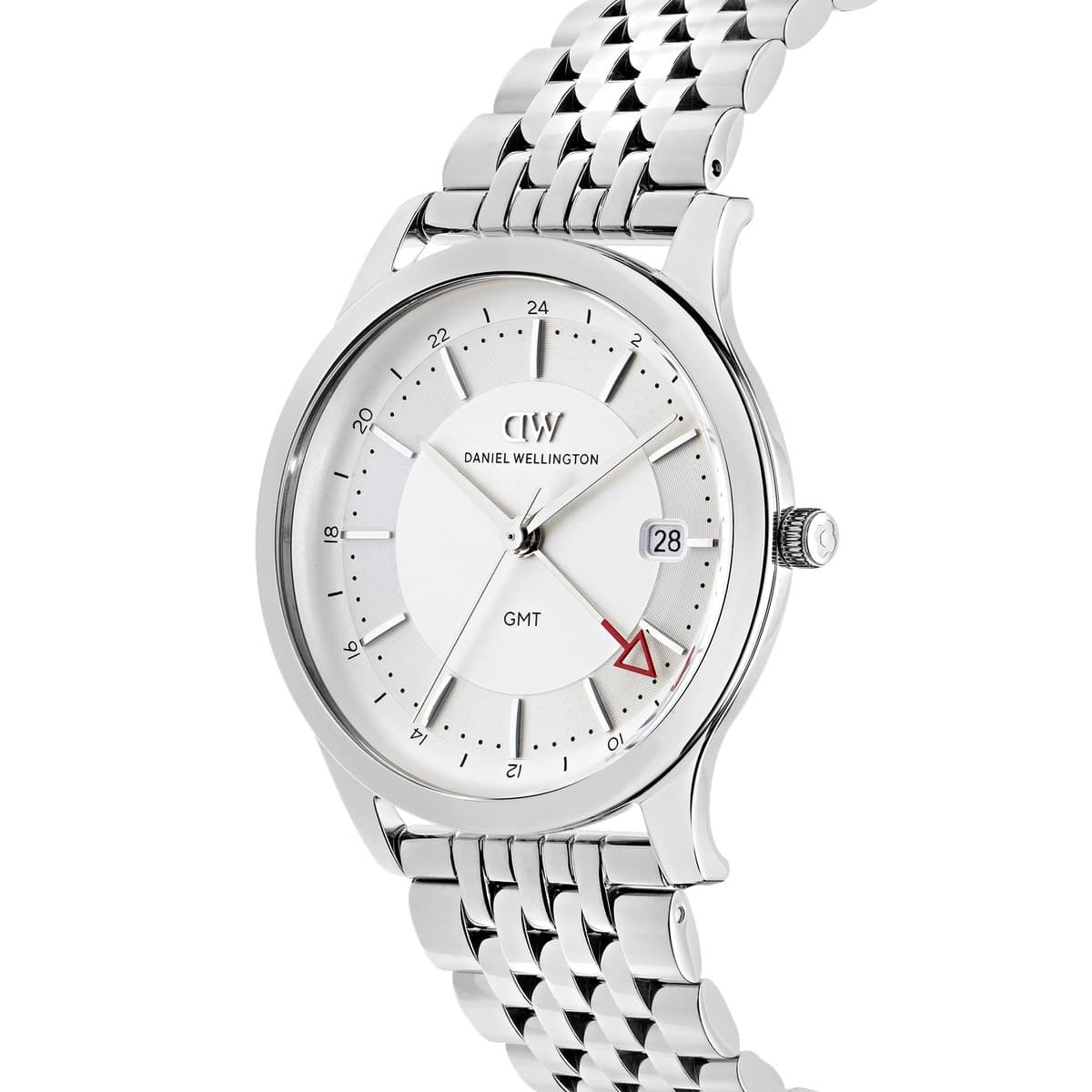 Daniel Wellington - Orologio Pathfinder GMT 7-Link Frost-White Silver - 5