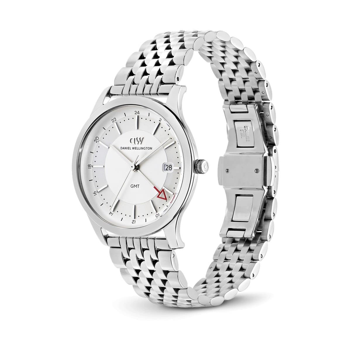 Daniel Wellington - Orologio Pathfinder GMT 7-Link Frost-White Silver - 2