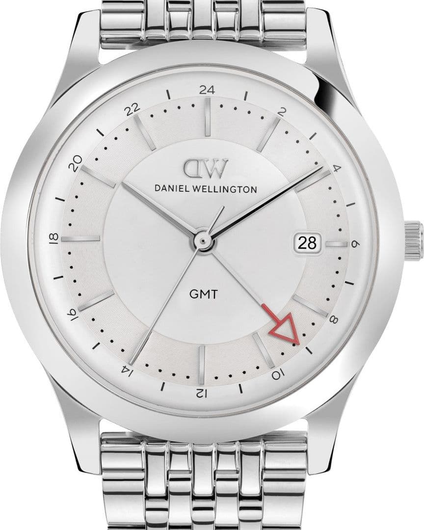 Daniel Wellington - Orologio Pathfinder GMT 7-Link Frost-White Silver - 4