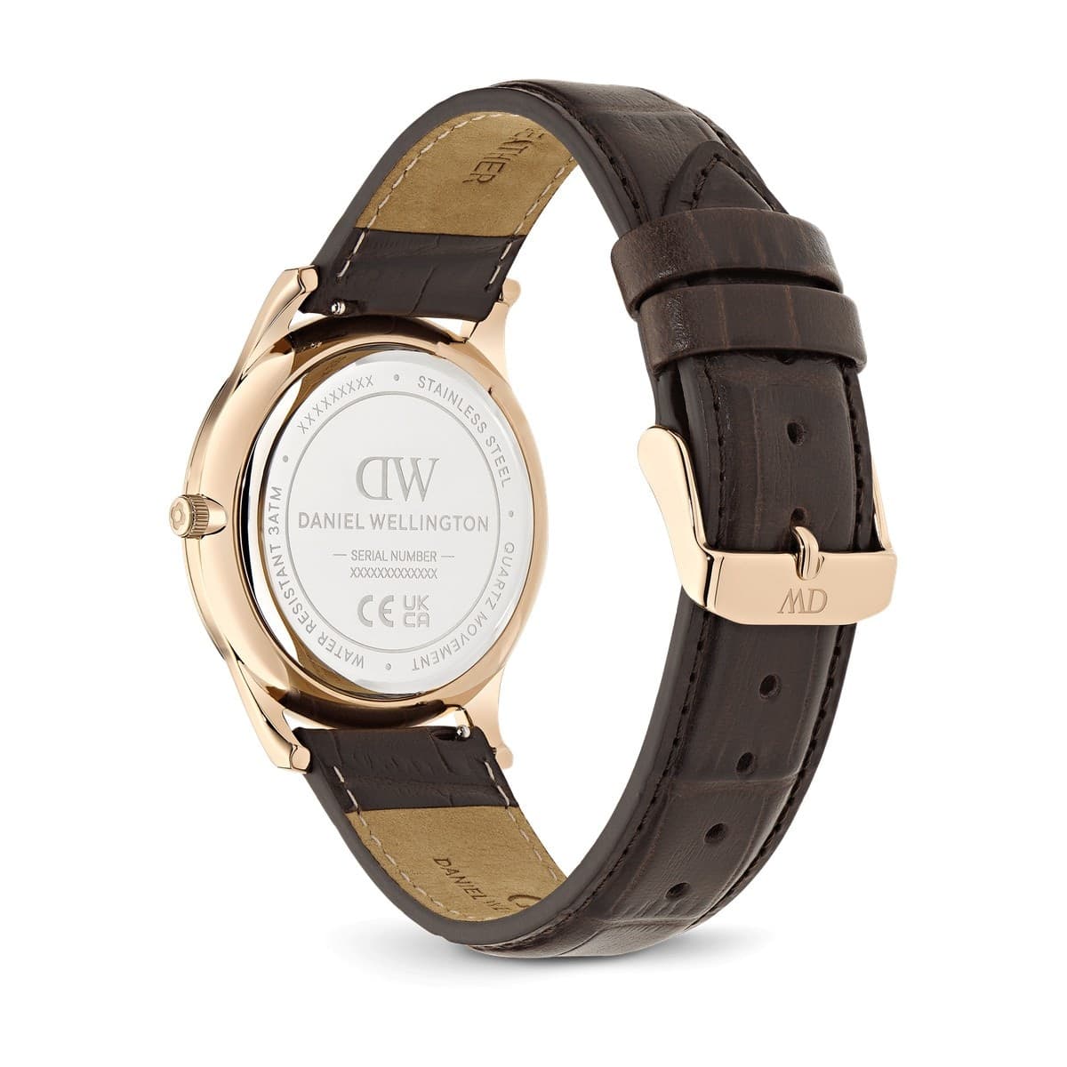 Daniel Wellington - Orologio Pathfinder Brown-Croc Frost-White Rose Gold - 3
