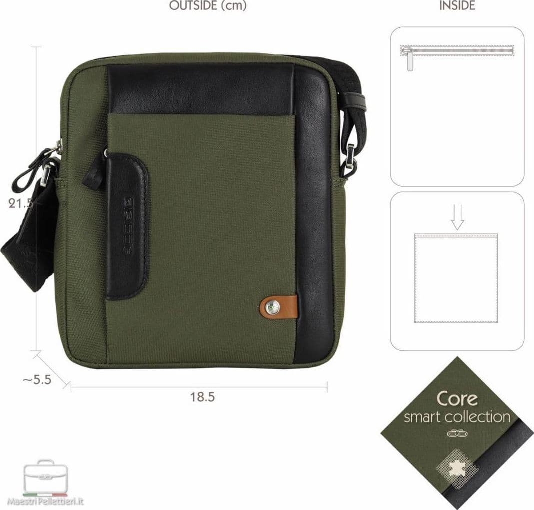 8902 Tracolla uomo Acciaio Verde 0000000766 - 4