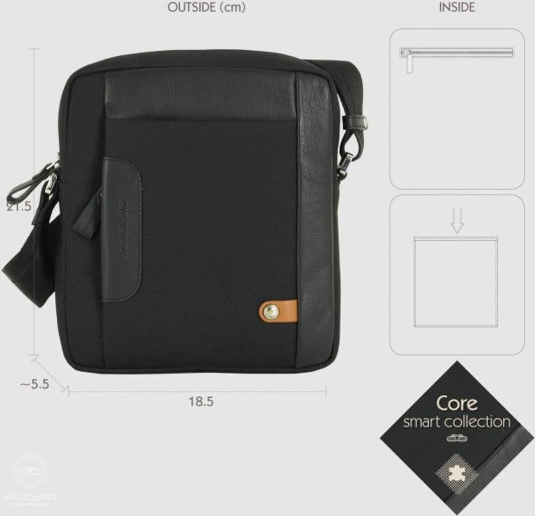 8902 Tracolla uomo Acciaio Nero 0000000766 - 7