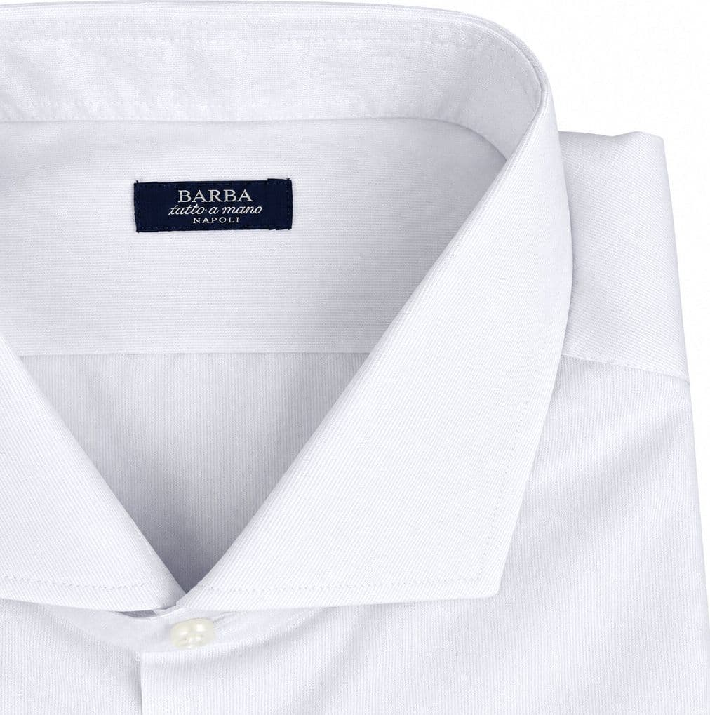 Camicia uomo Barba Napoli bianca con collo francese - 2