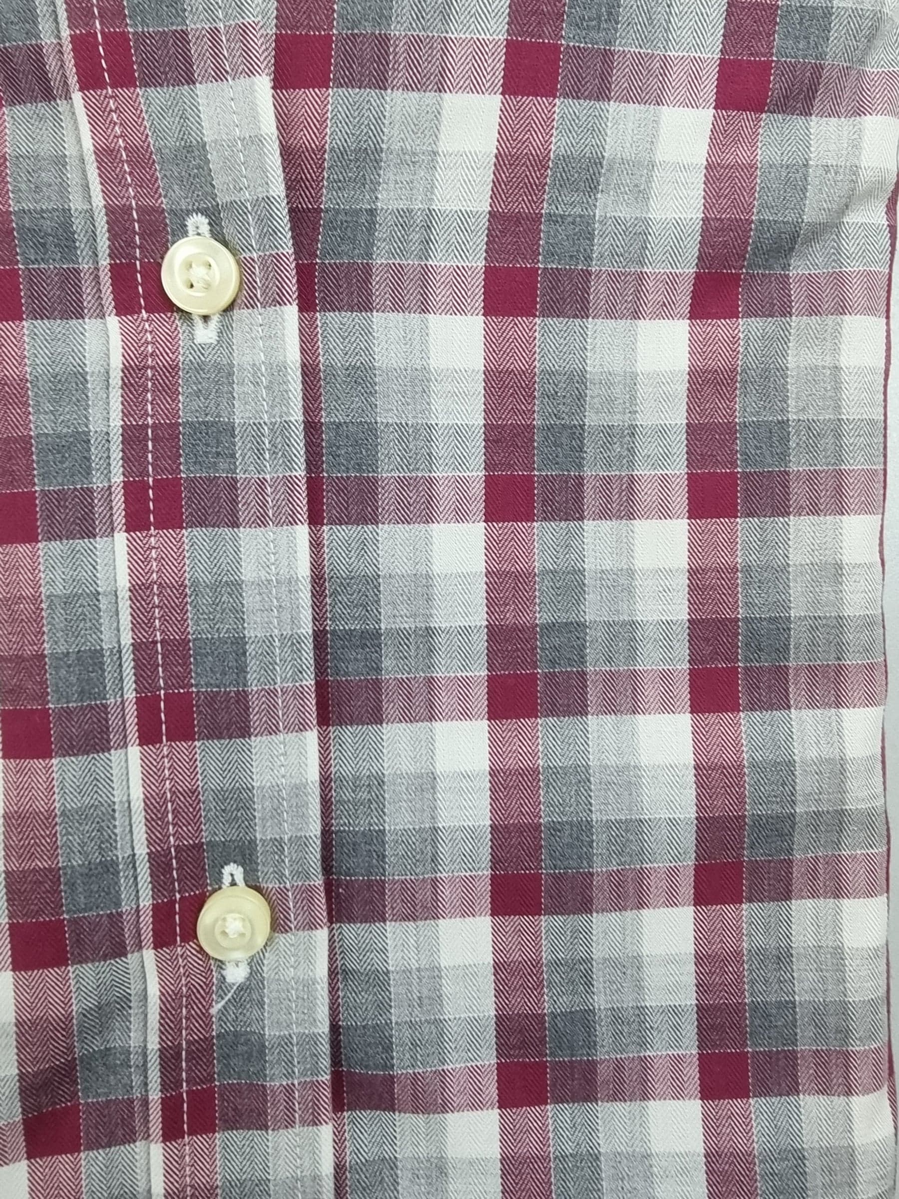 Camicia uomo Del Siena in cotone a quadri rossi, bianchi e grigi - 5