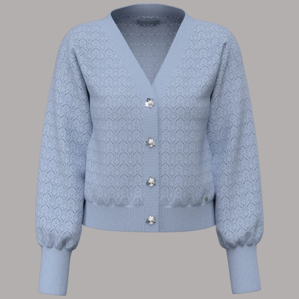 Cardigan Guess Nina con bottoni gioiello e scollatura a V - 2