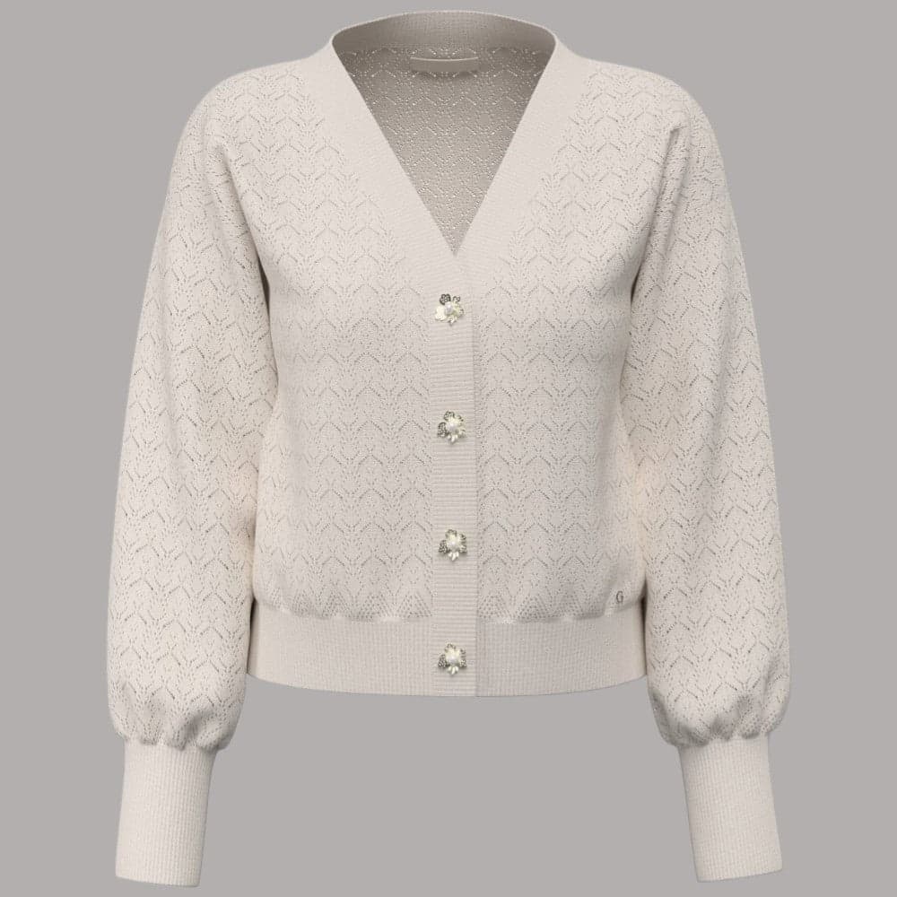 Cardigan Guess Nina con bottoni gioiello e scollatura a V - 4