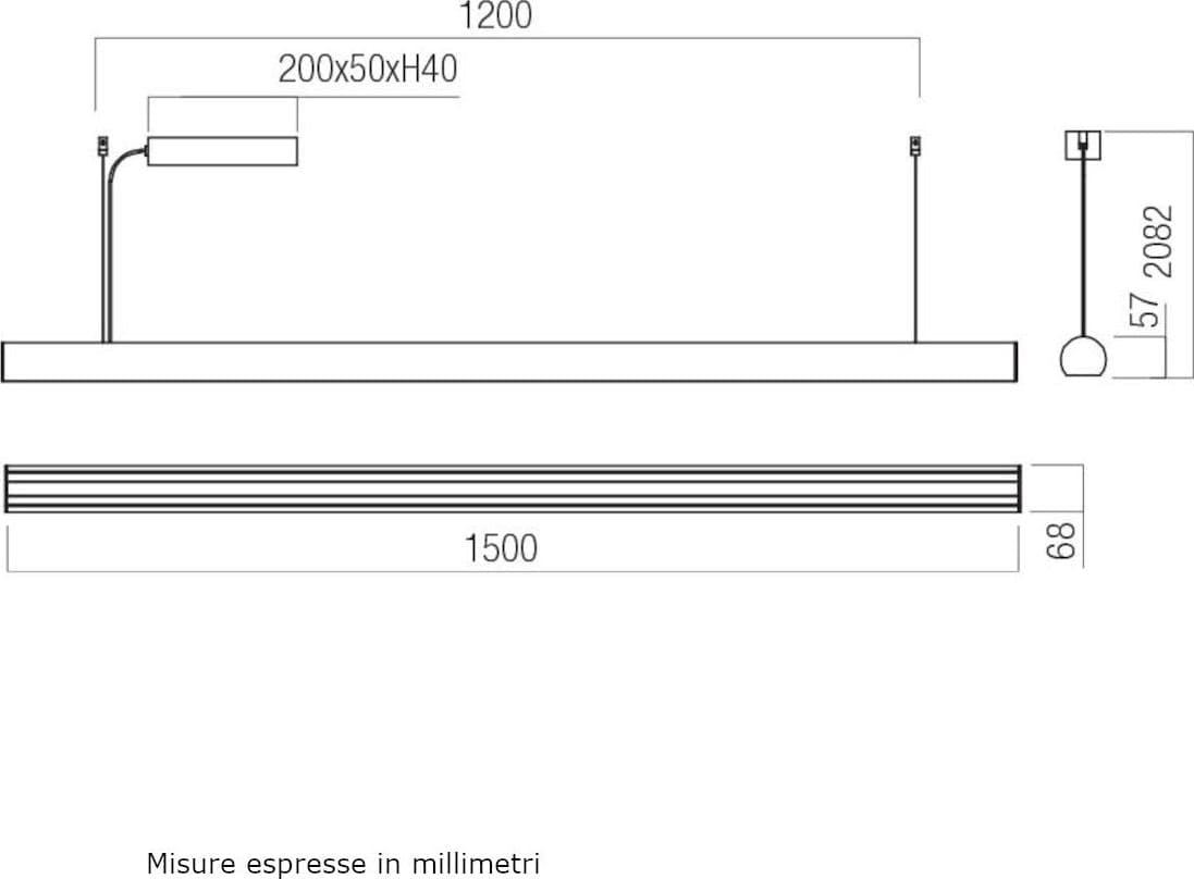 Lampadario moderno Redo Group CITYLINE 01 4710 4711 4712 4709 LED CCT 3000 4000 dimmerabile alluminio - 7