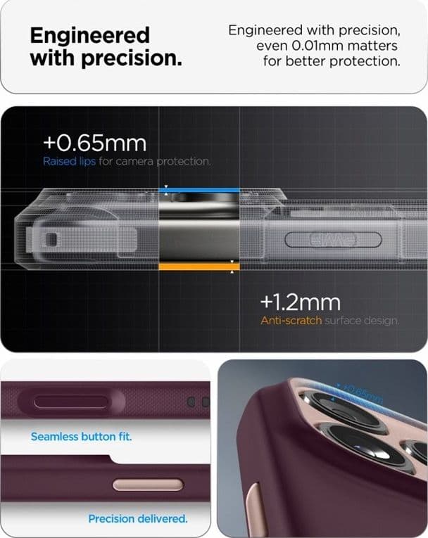 Spigen Nano Pop Mag MagSafe - Custodia per iPhone 18 Pro / 17 Pro (Bordeaux) - 7