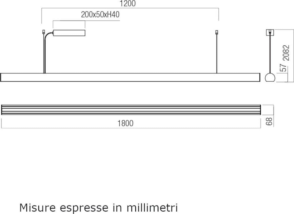 Lampadario moderno Redo Group CITYLINE 01 4714 4715 4716 4703 LED CCT 3000 4000 dimmerabile alluminio - 6