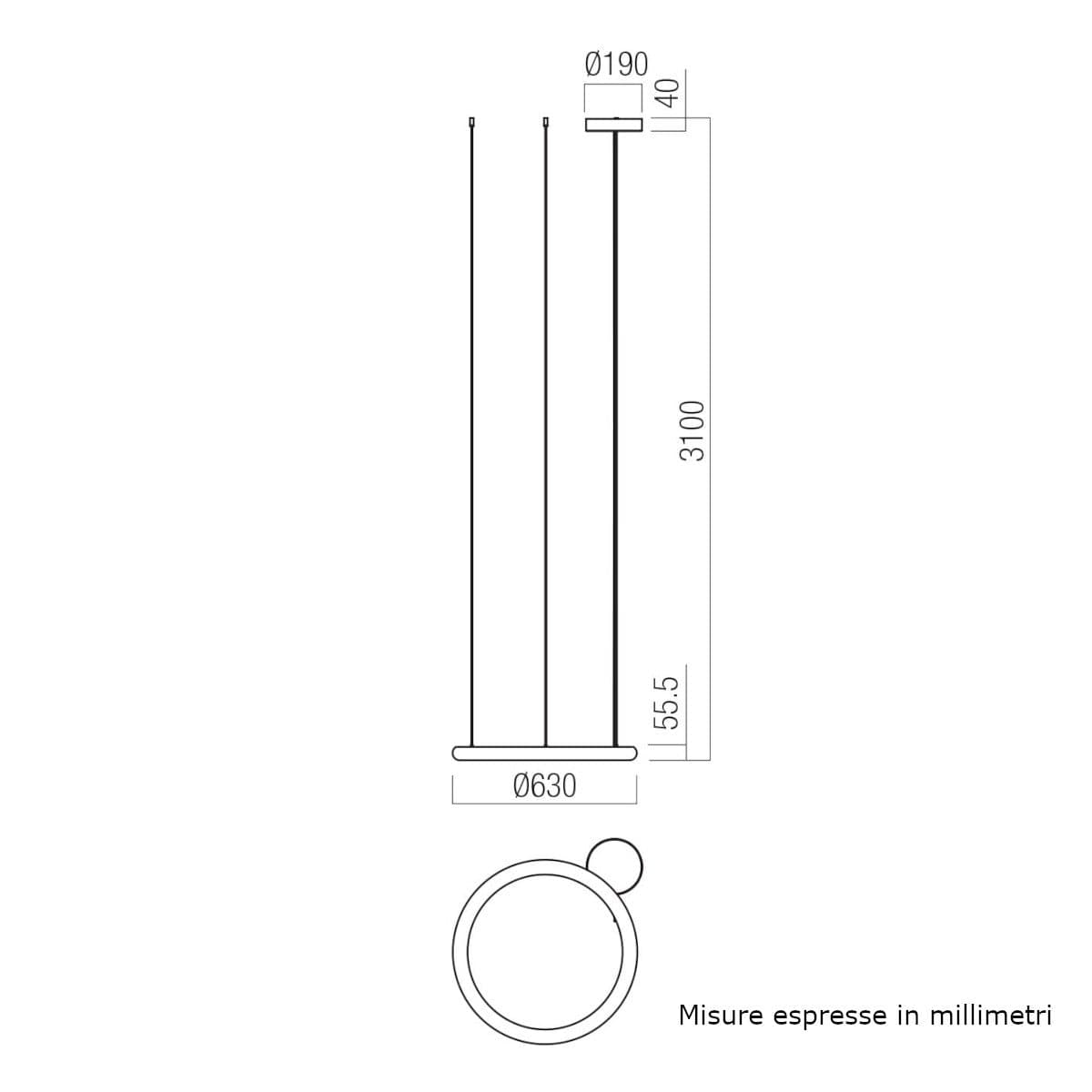 Lampadario moderno Redo group HALLEY 01 4456 LED CCT dimmerabile metallo acrilico - 5