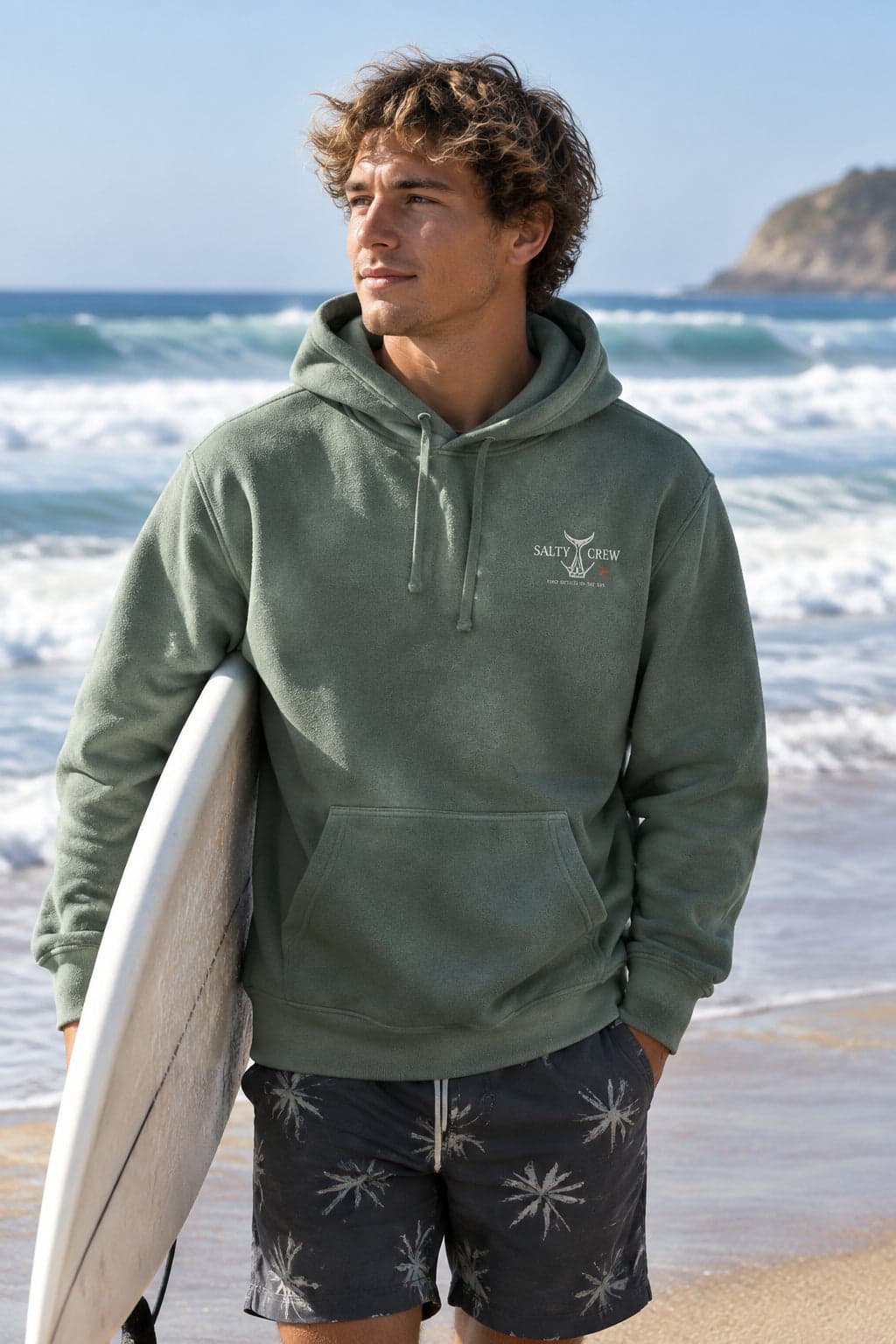 Felpa Cappuccio Uomo Salt Crew Ichiban Fleece - 2