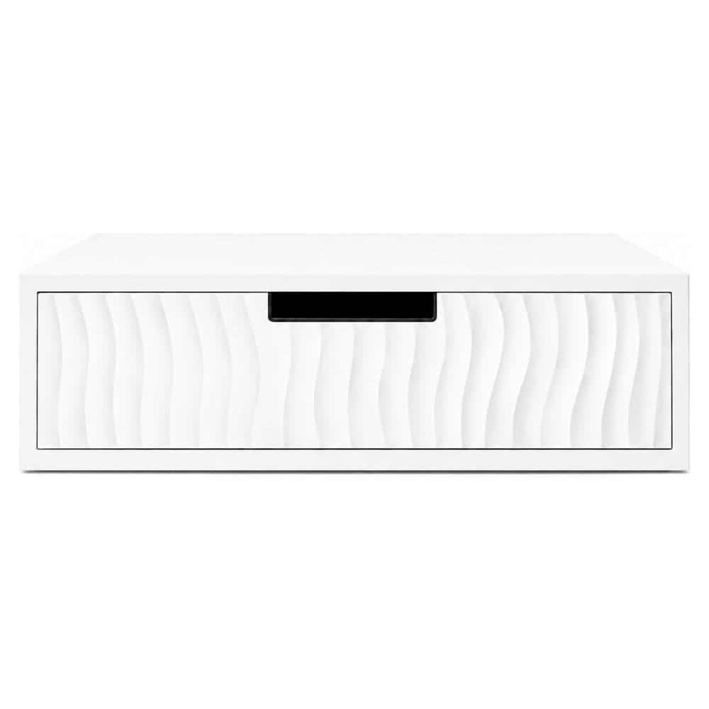 CASSETTO ORGANIZER PORTA CAPSULE CIALDE CAFFÈ BIANCO DESIGN A ONDE CON DIVISORI 749638