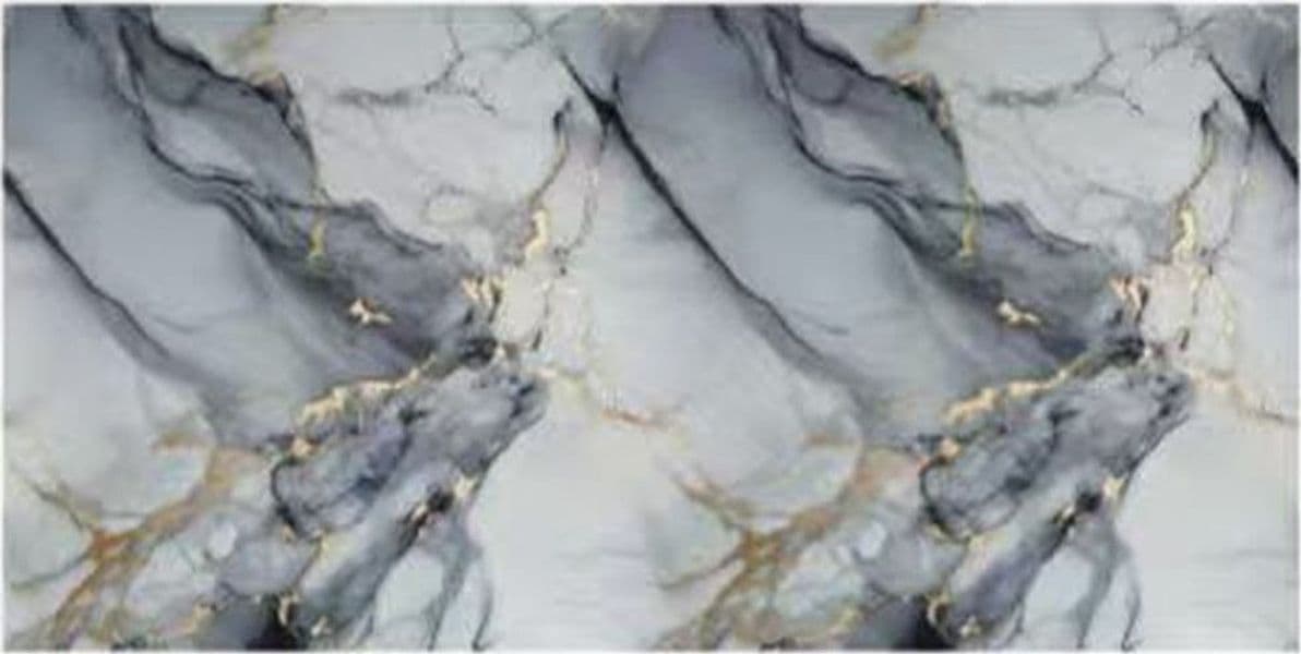 PANNELLO ADESIVO EFFETTO MARMO BIANCO GRIGIO BLU VENATURE DORATE 120X300CM PARETI CLS-158 - 3