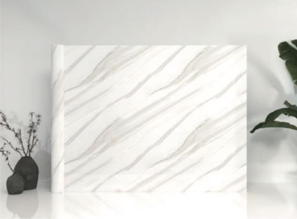 PANNELLO ADESIVO EFFETTO MARMO BIANCO VENATO BEIGE GRIGIO 120X300CM PARETI STANZA CLS-011 - 2