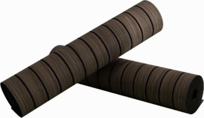 ROTOLO PANNELLO MURALE ADESIVO 60X300CM EFFETTO LEGNO SCURO A DOGHE SCANALATE PARETI GS-Y05 - 4
