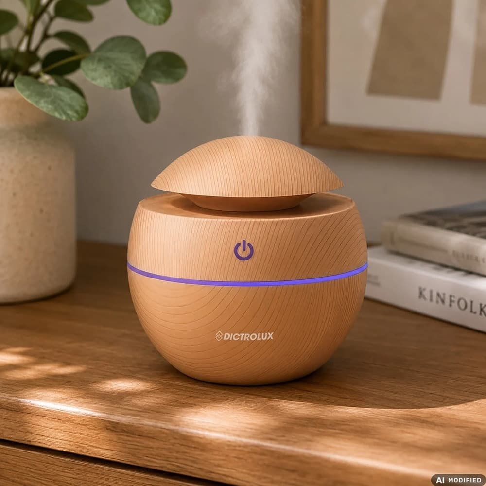DIFFUSORE ESSENZE A ULTRASUONI AROMATERAPIA UMIDIFICATORE ARIA LED 130ML USB 3 FRAGRANZE - 3