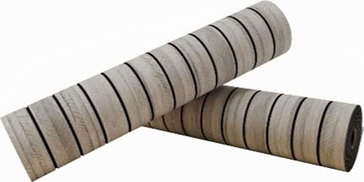 ROTOLO PANNELLO MURALE ADESIVO 60X300CM EFFETTO LEGNO GRIGIO A DOGHE SCANALATE GS-Y33 - 4