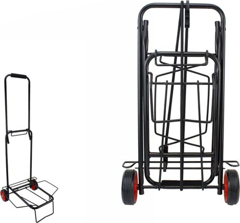 CARRELLO PORTAPACCHI BAGAGLI VALIGIE PIEGHEVOLE RICHIUDIBILE FINO A 55KG A 2 RUOTE 69801 - 2