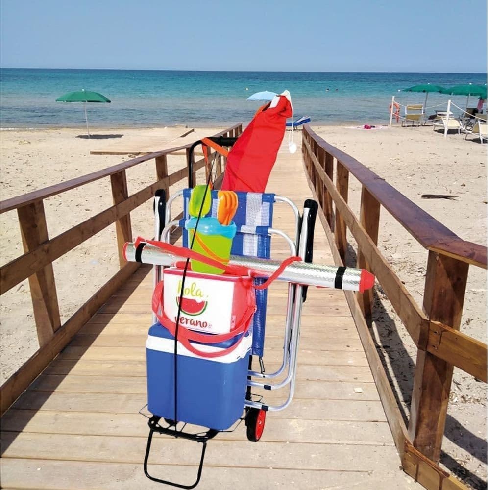 CARRELLO PORTAPACCHI BAGAGLI VALIGIE PIEGHEVOLE RICHIUDIBILE FINO A 55KG A 2 RUOTE 69801 - 4