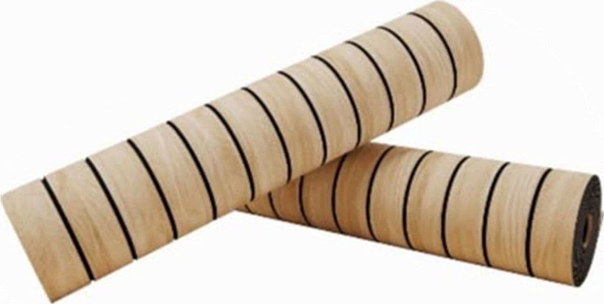 ROTOLO PANNELLO MURALE ADESIVO 60X300CM EFFETTO LEGNO CHIARO A DOGHE SCANALATE PARETI GS-Y34 - 4