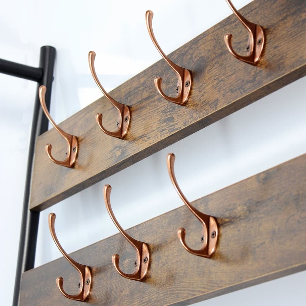 APPENDIABITI SCARPIERA CON RIPIANI GANCI PORTACAPPELLI MULTIFUNZIONALE LEGNO METALLO 62201 - 4
