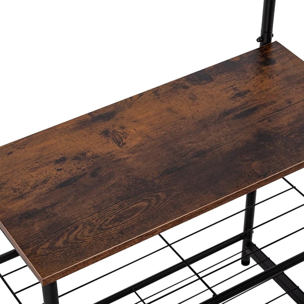 APPENDIABITI SCARPIERA CON RIPIANI GANCI PORTACAPPELLI MULTIFUNZIONALE LEGNO METALLO 62201 - 8