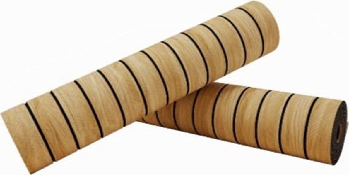 ROTOLO PANNELLO MURALE ADESIVO 60X300CM EFFETTO LEGNO A DOGHE SCANALATE PER PARETI GS-Y35 - 4