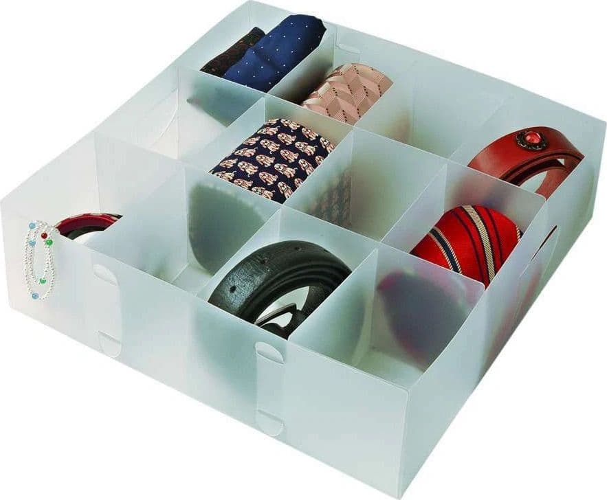 ORGANIZER DIVISORI PER CASSETTI GUARDAROBA 30,5X30,5X10CM SALVASPAZIO RIGIDO RIPIEGABILE - 2