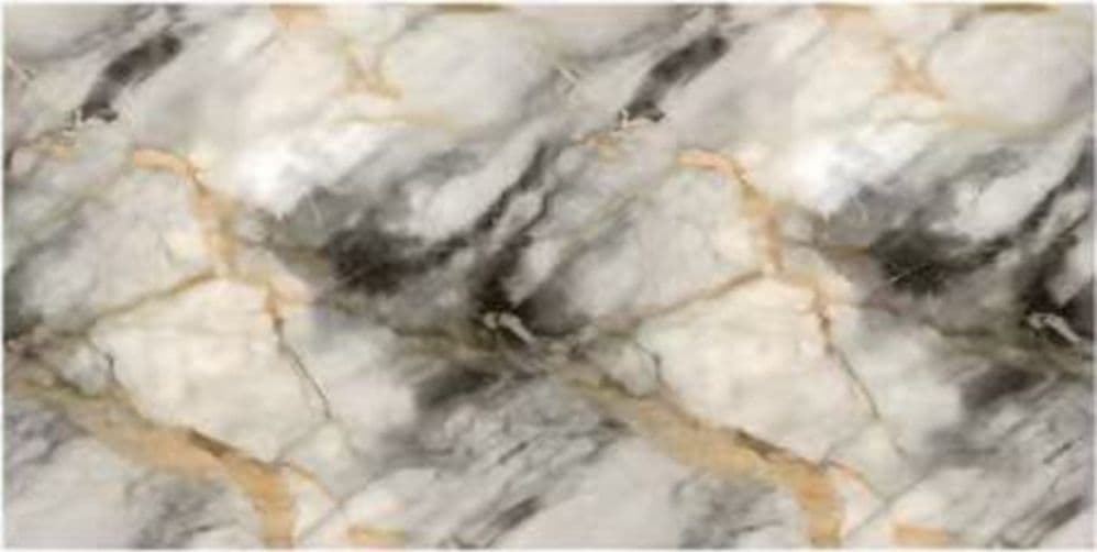 PANNELLO ADESIVO EFFETTO MARMO BIANCO GRIGIO VENATURE DORATE NERE 120X300CM PARETI CLS-153 - 3