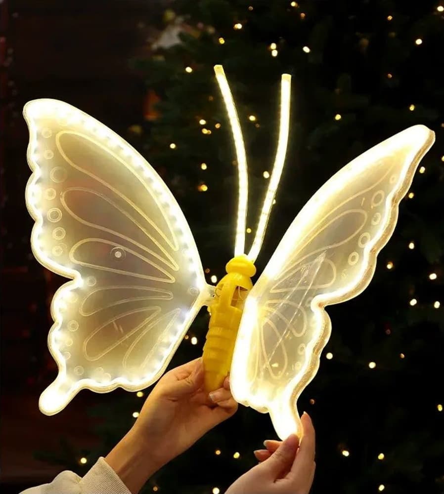 LAMPADA FORMA FARFALLA DECORATIVA NATALIZIA LUMINOSA LED 40CM STATICA LUCE CALDA 641058 - 3