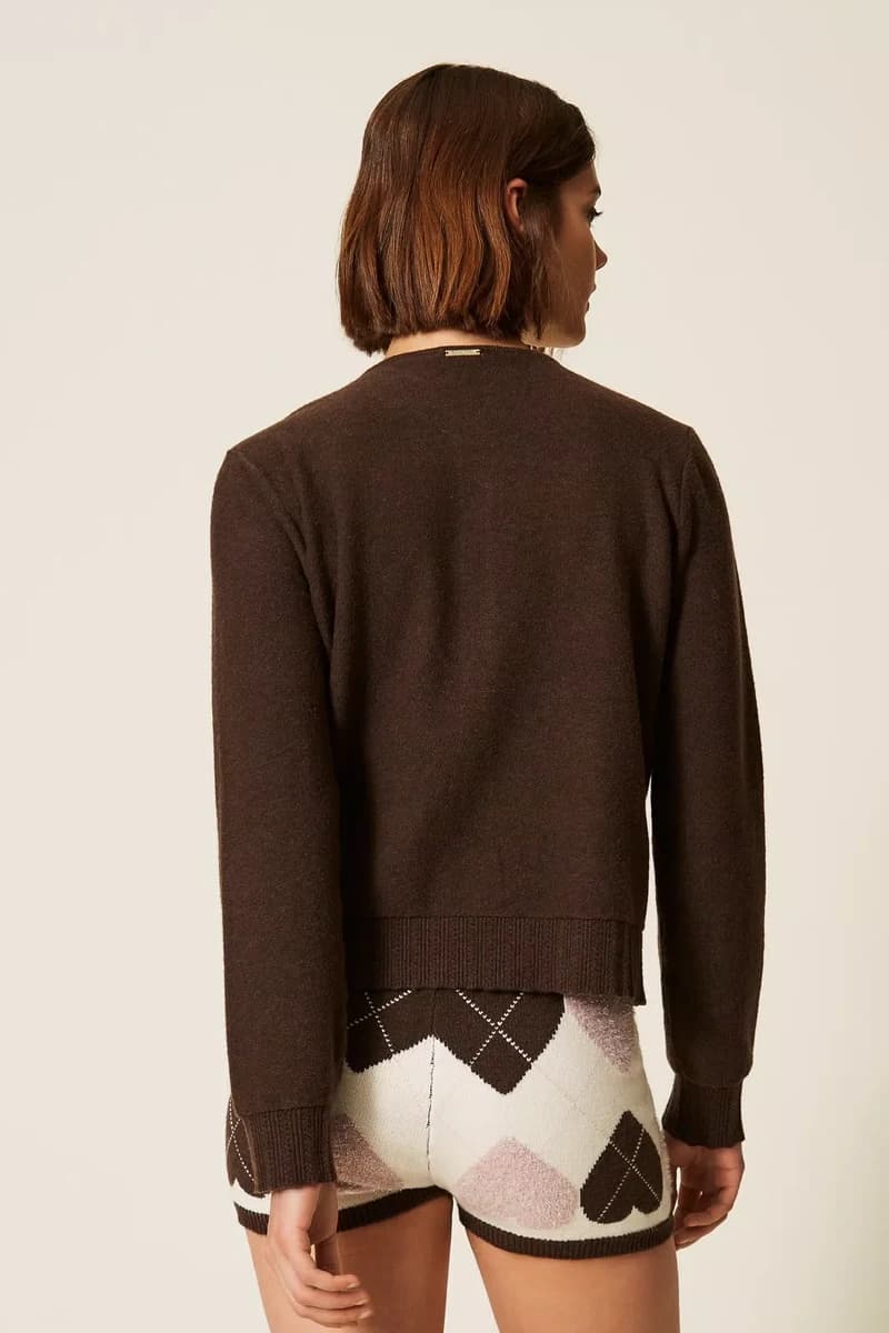 Cardigan in maglia con bottone smaltato | TWINSET - 2