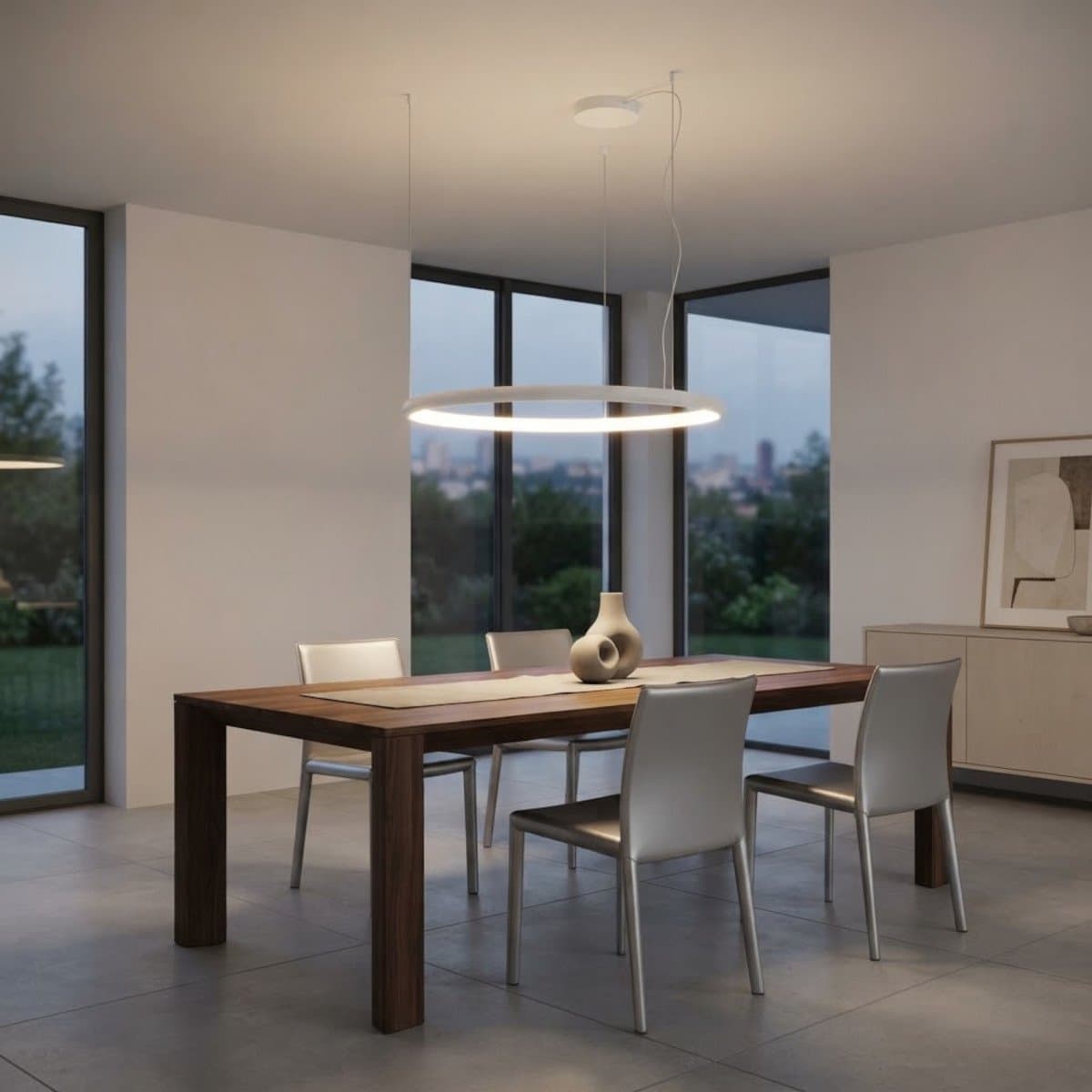 Lampadario moderno Redo group HALLEY 01 4457 LED CCT dimmerabile metallo acrilico - 2