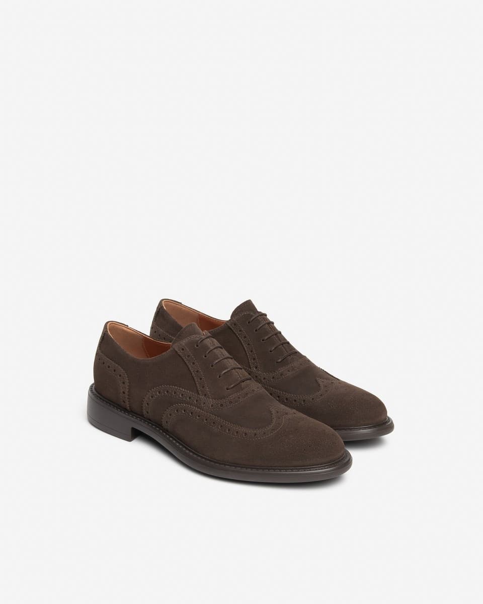 Nero Giardini scarpe stringate da uomo in pelle scamosciata testa moro I601241U300 - 2