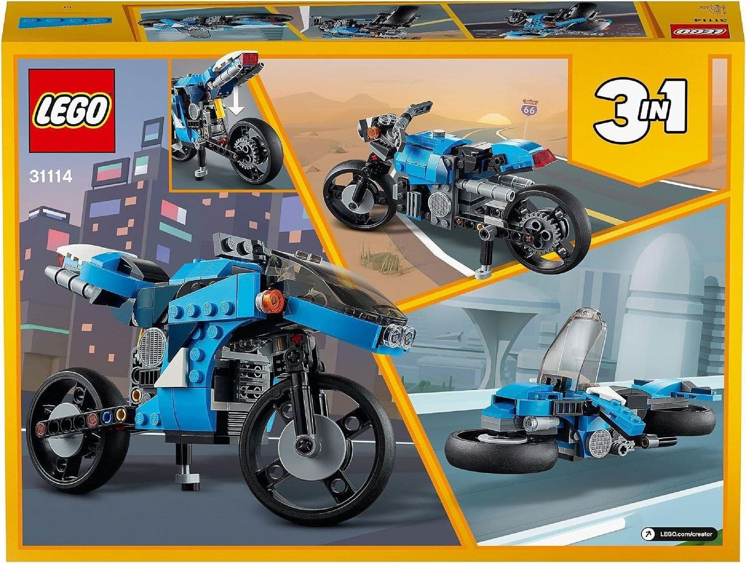 LEGO Creator 3 in 1 Superbike Set di Costruzione Convertibile in Moto Classica o Hoverbike Futuristica Regalo Creativo per Bambini e Bambine dagli 8 Anni 236 Pezzi - 4