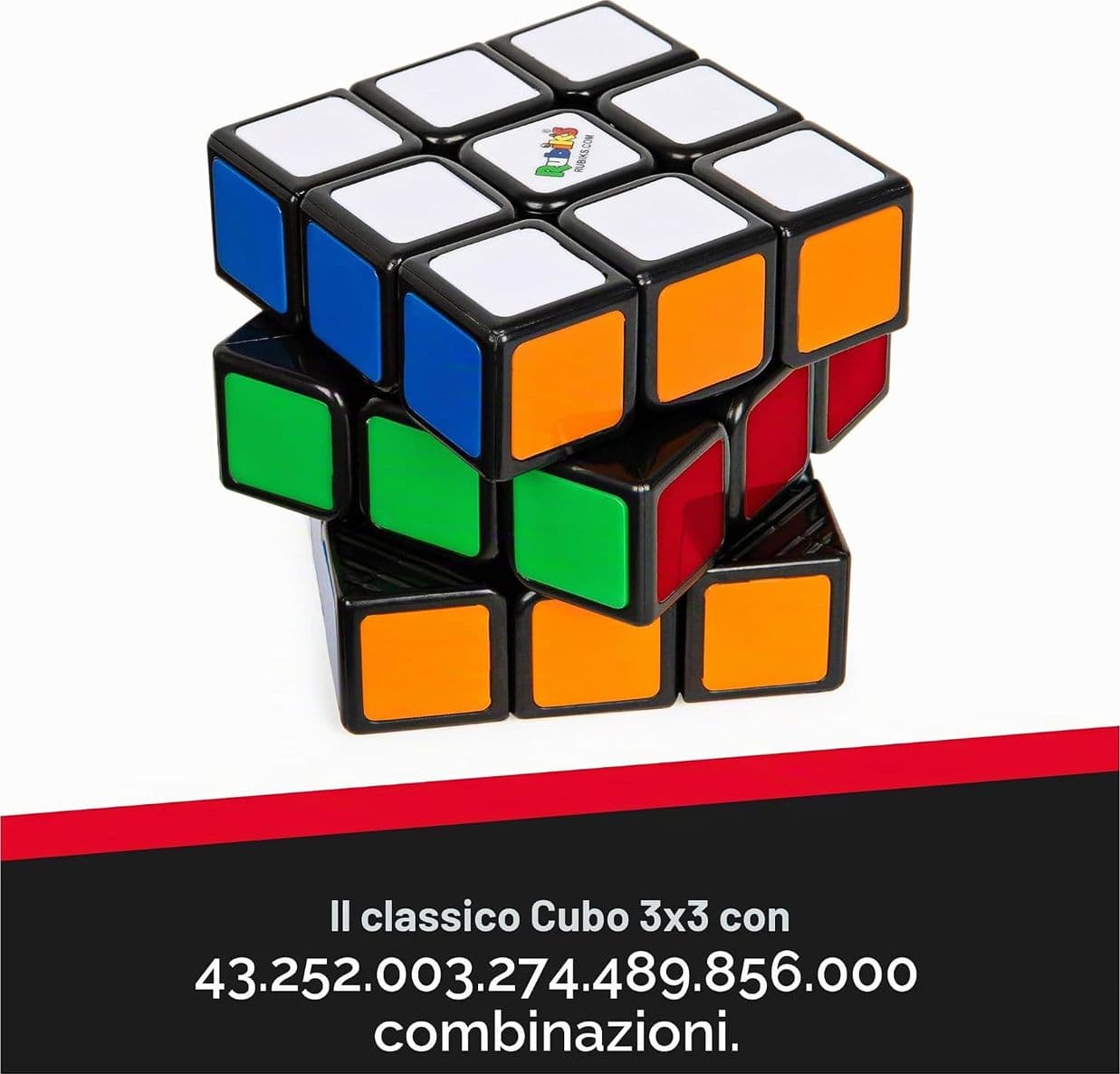 Rubik's Cubo 3x3 Originale Spin Master Classico Gioco Rompicapo e Stimolante di Logica Regalo di Compleanno per Adulti e Bambini dagli 8 Anni in Su - 2