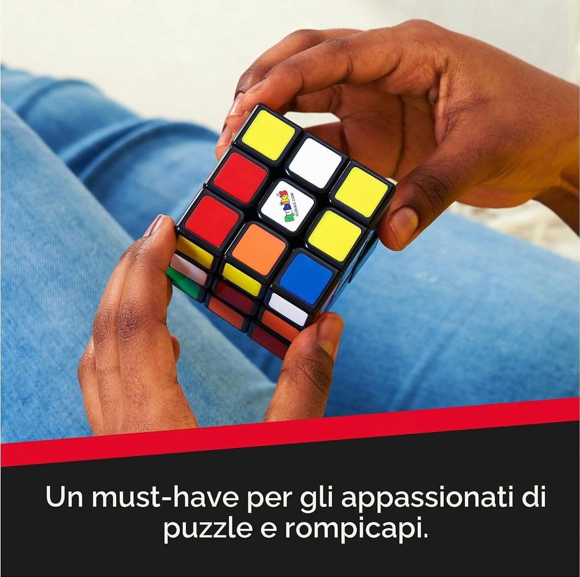 Rubik's Cubo 3x3 Originale Spin Master Classico Gioco Rompicapo e Stimolante di Logica Regalo di Compleanno per Adulti e Bambini dagli 8 Anni in Su - 3