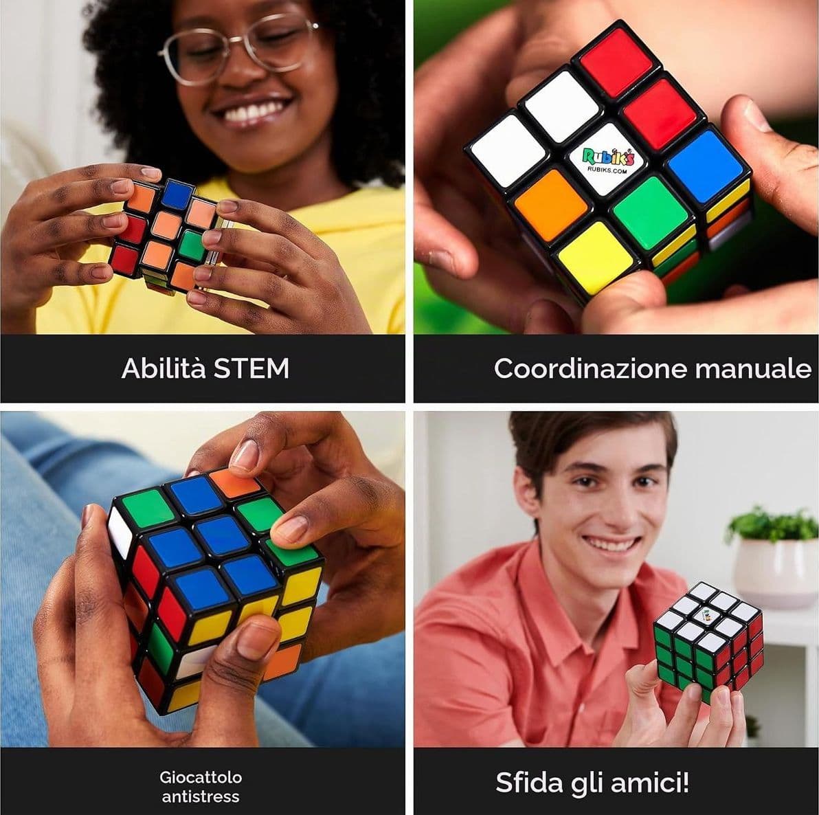 Rubik's Cubo 3x3 Originale Spin Master Classico Gioco Rompicapo e Stimolante di Logica Regalo di Compleanno per Adulti e Bambini dagli 8 Anni in Su - 4