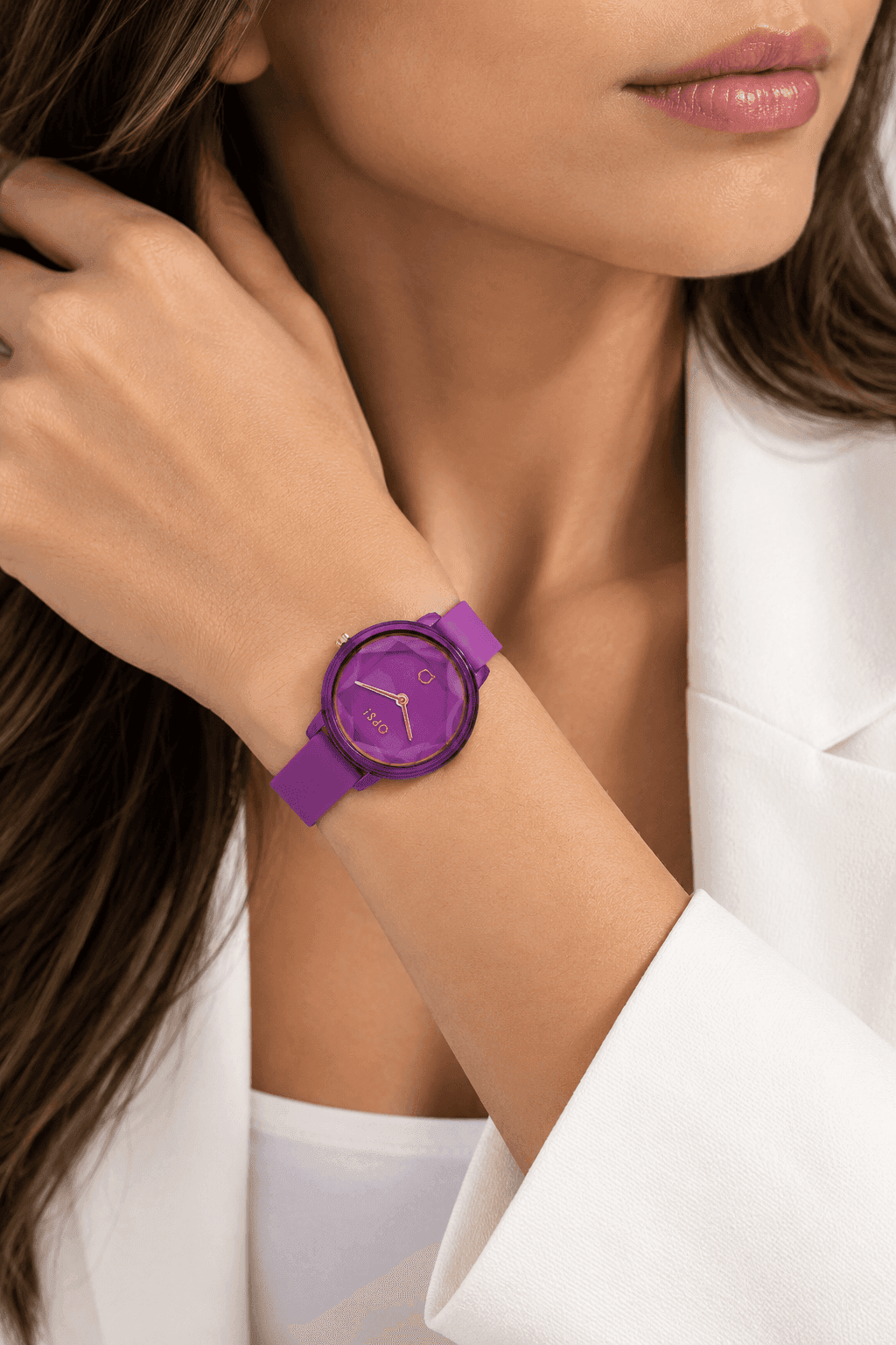 Ops Object -  Orologio donna con cinturino in silicone e vetro sfaccettato DIAMOND - 2
