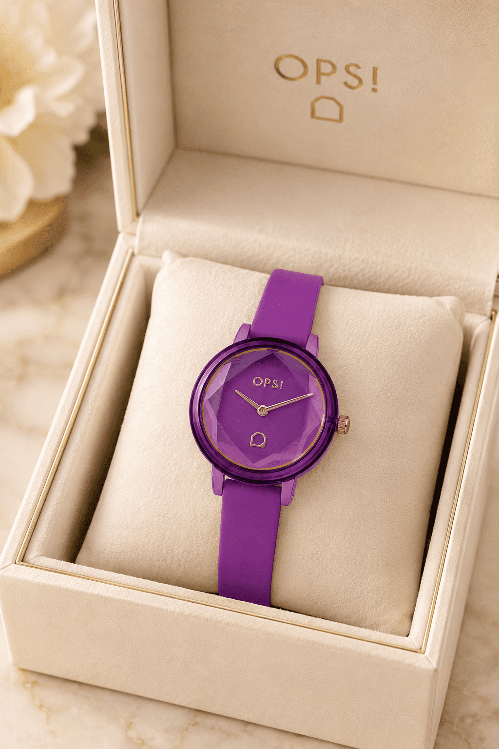 Ops Object -  Orologio donna con cinturino in silicone e vetro sfaccettato DIAMOND - 3