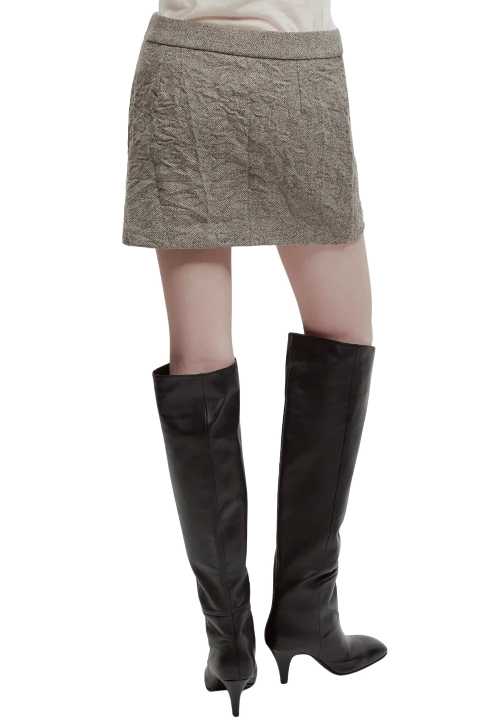 ERIKA CAVALLINI GONNA FLORA  SPIGATO BEIGE - 3
