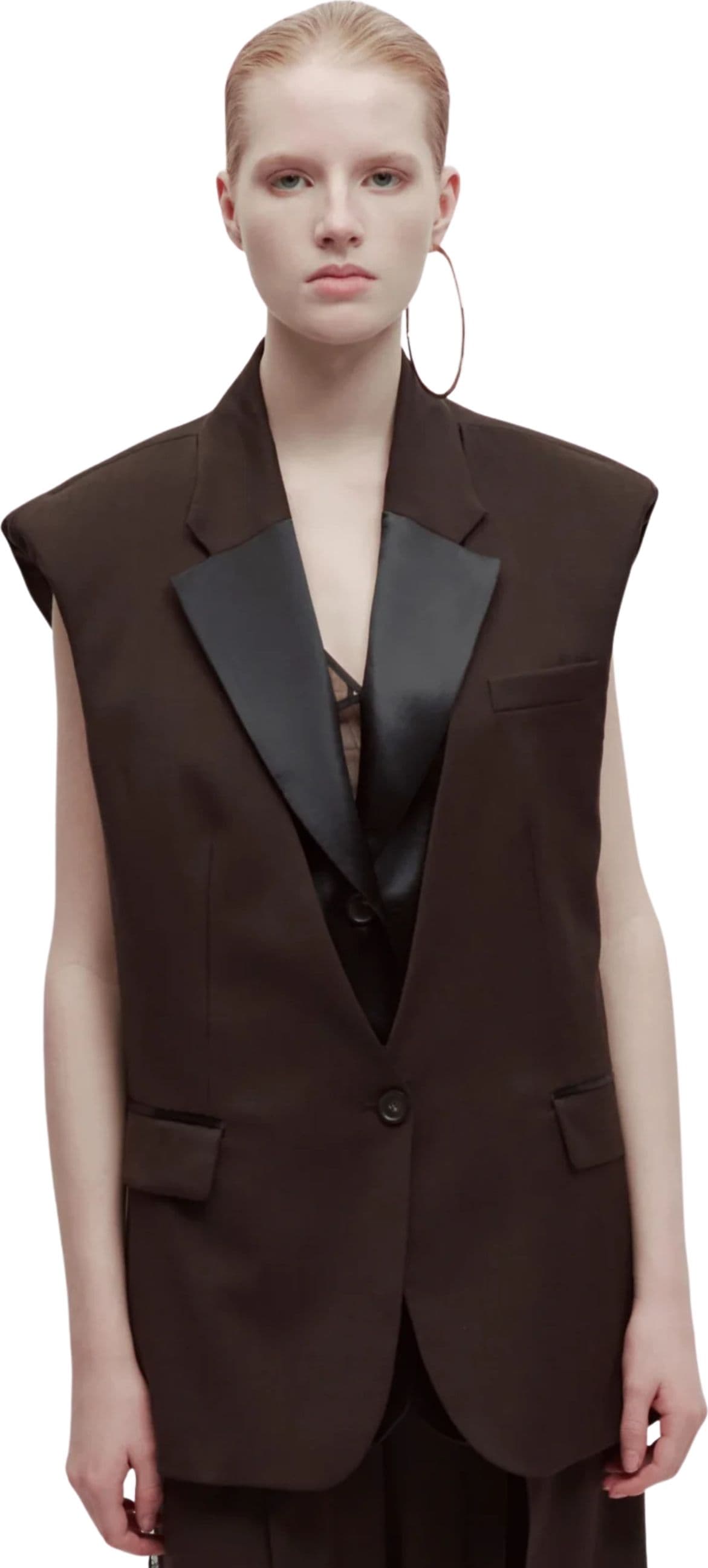 ERIKA CAVALLINI GILET GLORIA  COLLO A REVER - 2